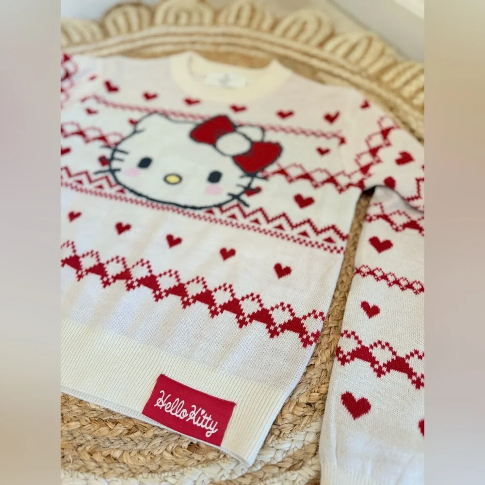 H&M Hello Kitty Heart Knit Sweater